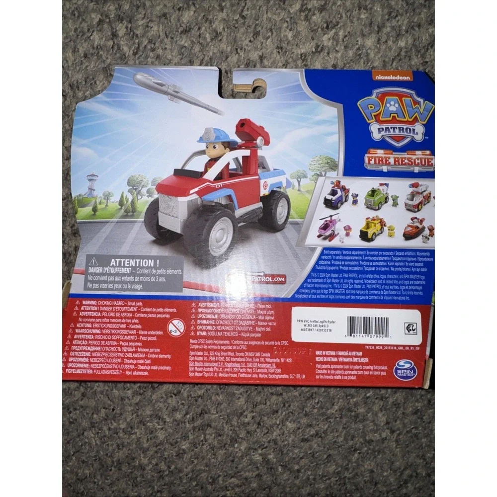 Paw Patrol Spin Master Nickelodeon Rescue Fire ATV New In Box with Ryder Figure